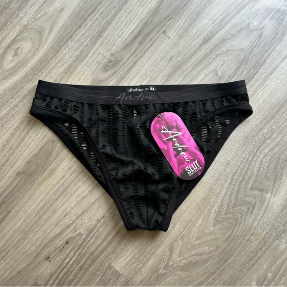 Andrew Christian Other - Capsule Mesh Lace Brief in Black (Medium)